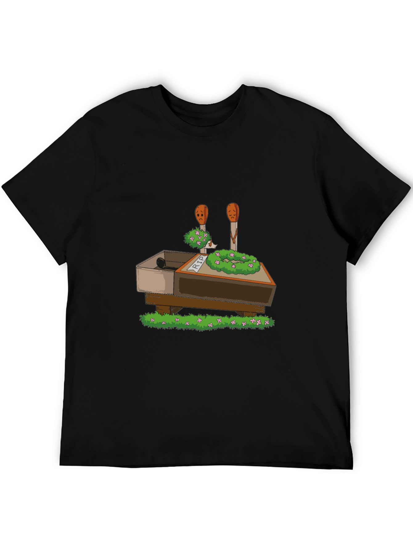 RIP Funny Matchsticks T-Shirt - Black Cotton Tee