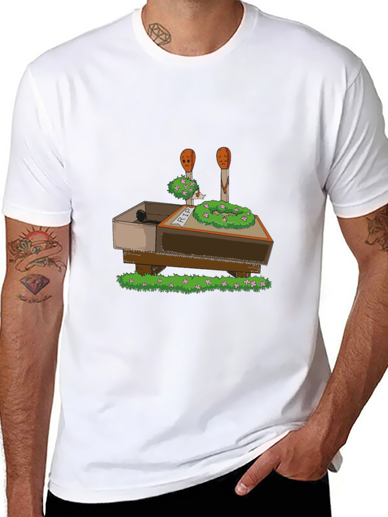 RIP Funny Matchsticks T-Shirt - Black Cotton Tee