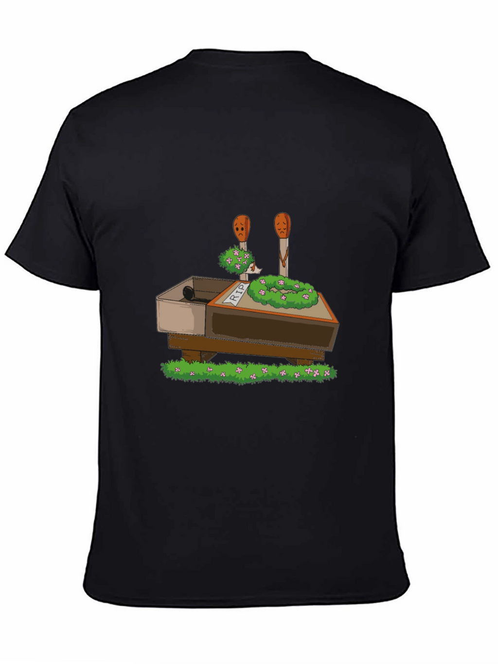 RIP Funny Matchsticks T-Shirt - Black Cotton Tee