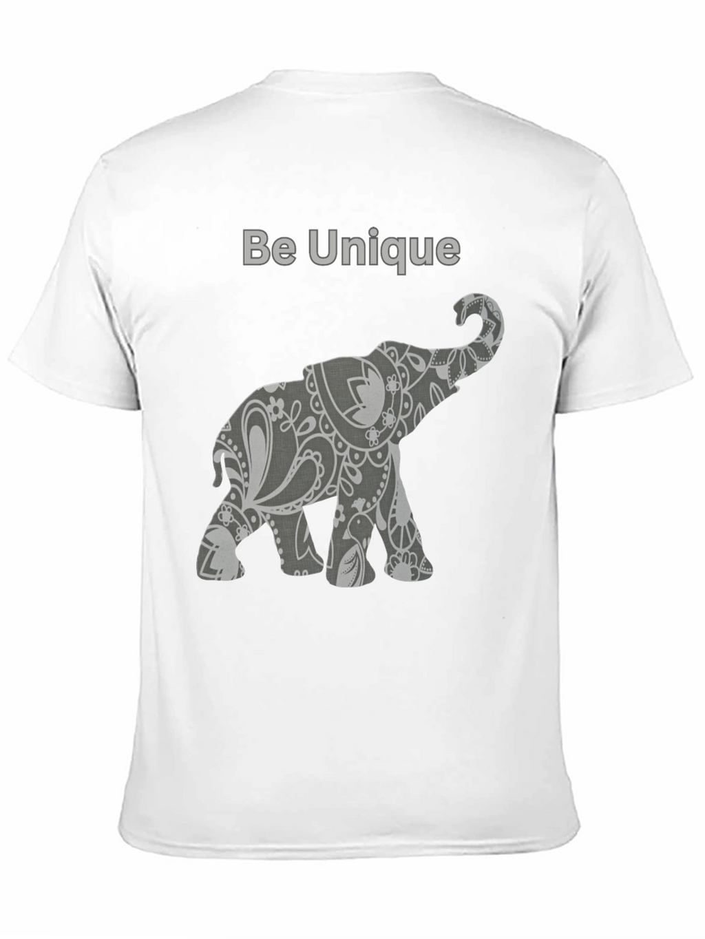 Unique Elephant Graphic Tee - Black Cotton Blend