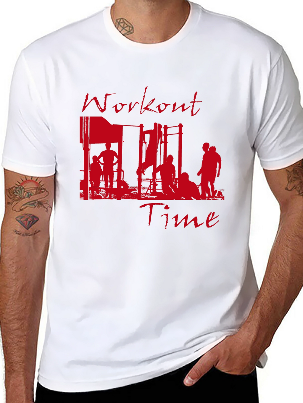 Workout Time Graphic Tee - Fitness Inspired T-Shirt