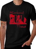 Workout Time Graphic Tee - Fitness Inspired T-Shirt