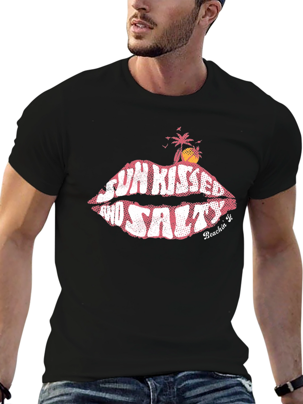 Sun Kissed & Salty Black Graphic Tee