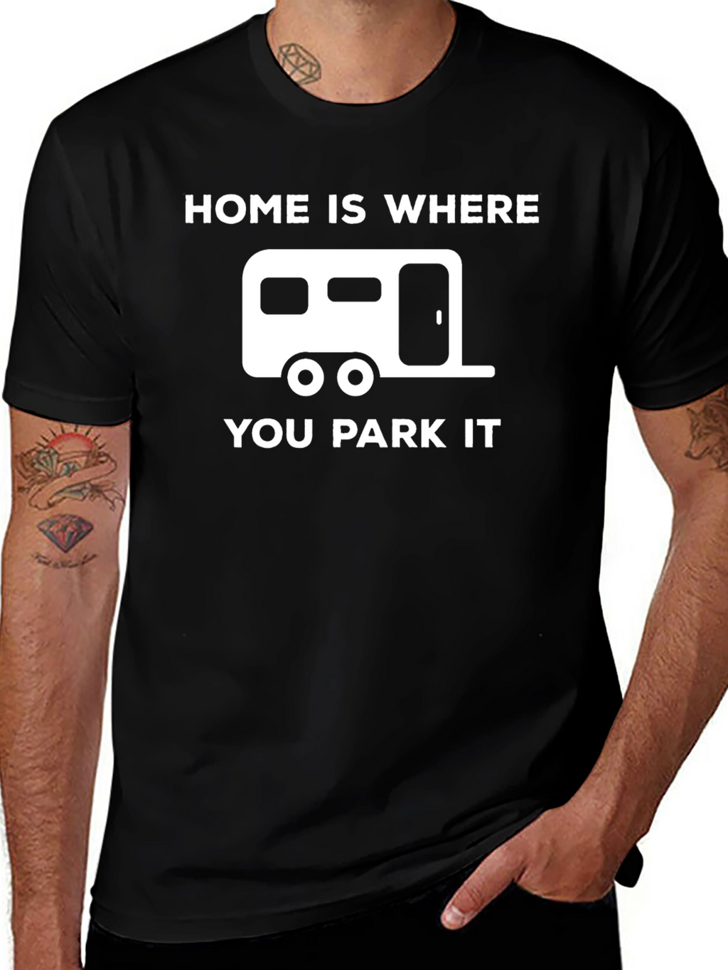 Home Is Where You Park It T-Shirt Camping RV