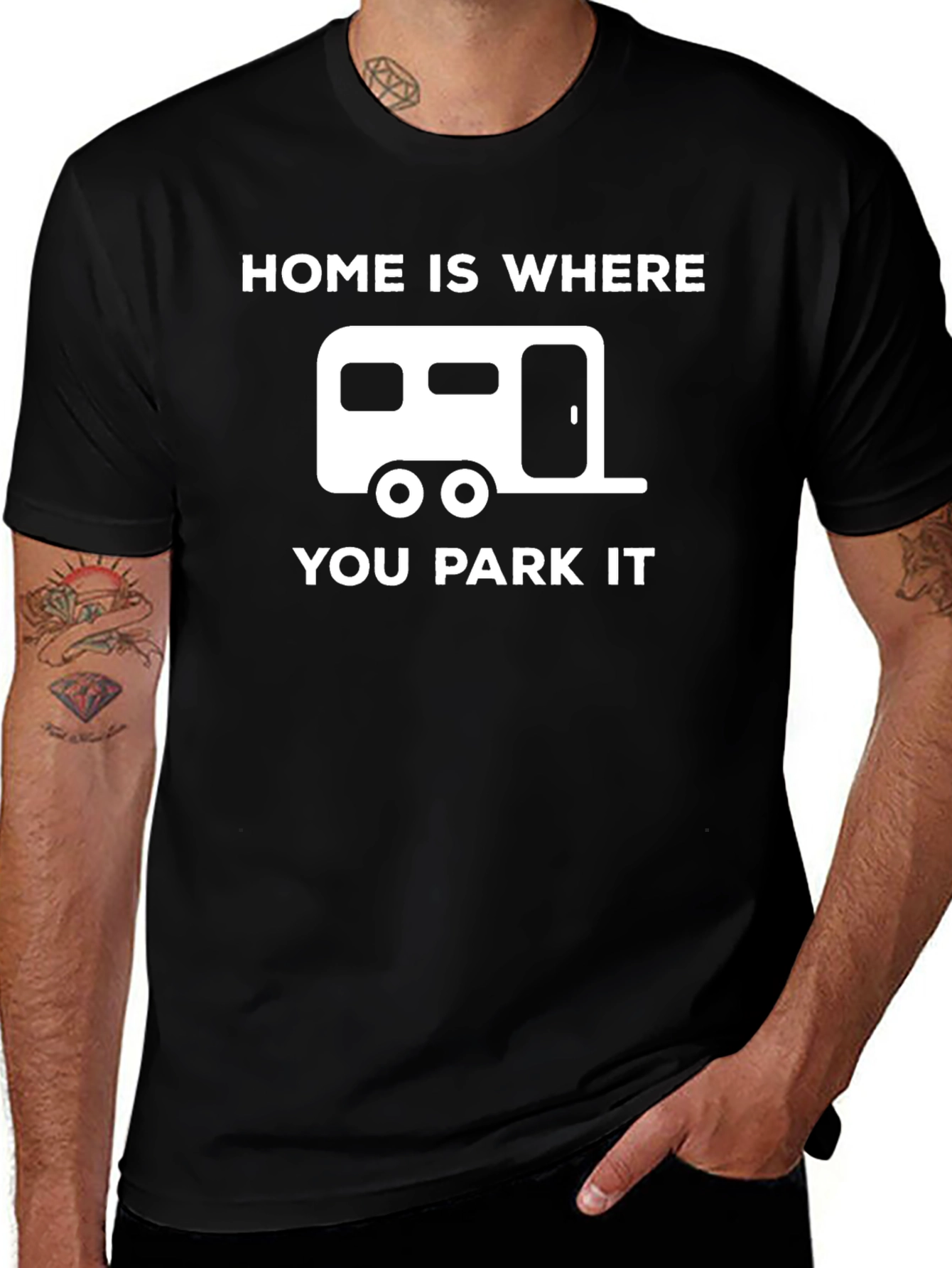 Home Is Where You Park It T-Shirt Camping RV