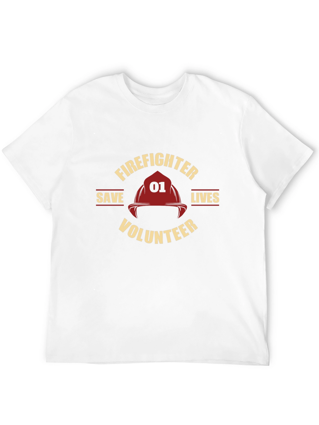 Firefighter Volunteer Save Lives Black T-Shirt