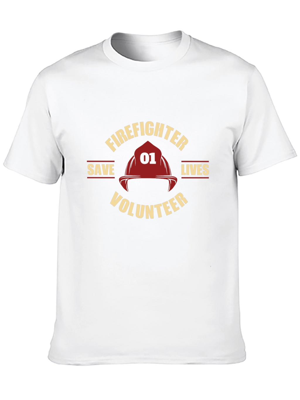 Firefighter Volunteer Save Lives Black T-Shirt