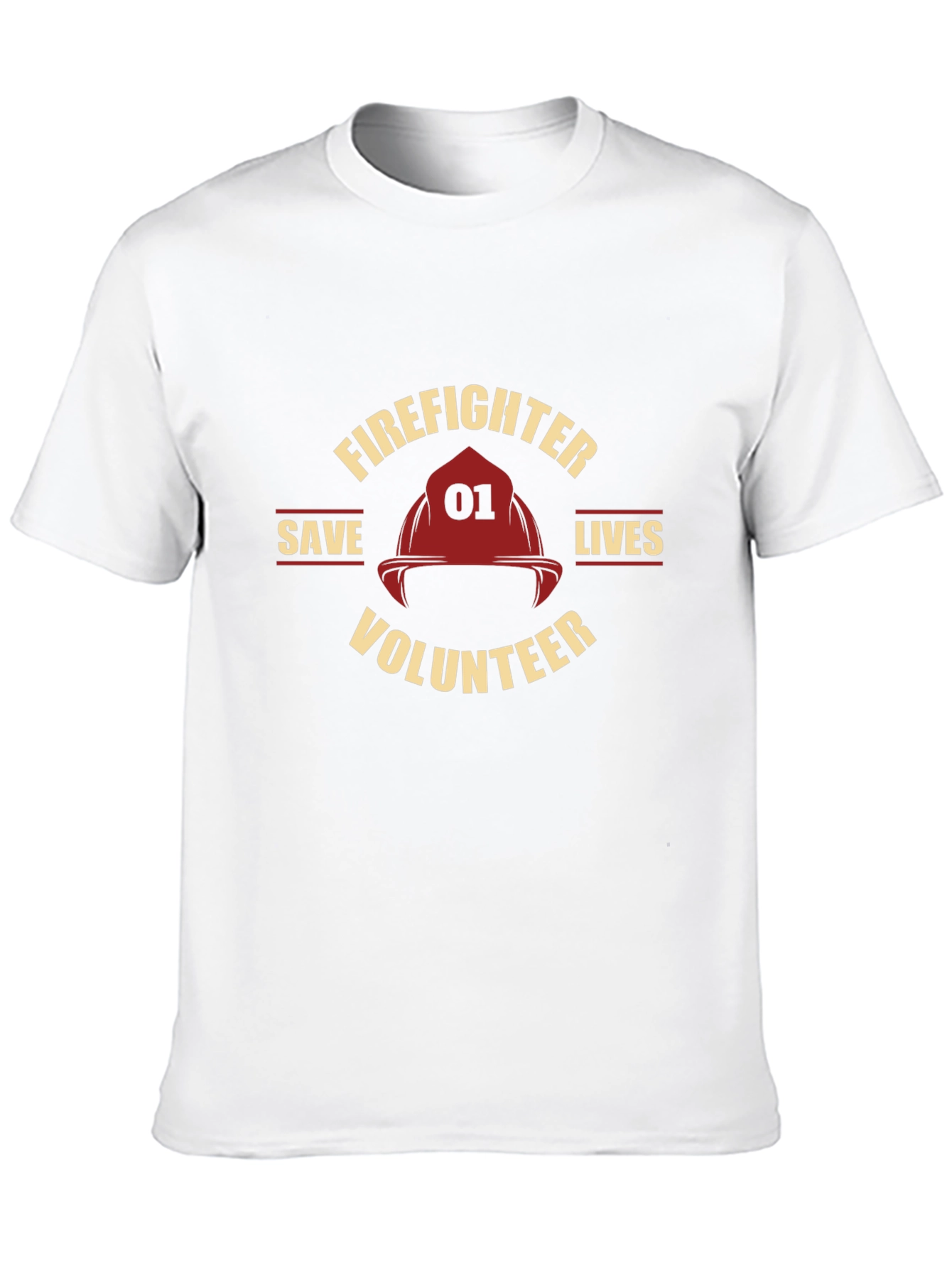 Firefighter Volunteer Save Lives Black T-Shirt