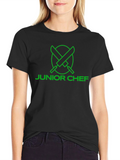 Junior Chef Black T-Shirt - Culinary Apprentice