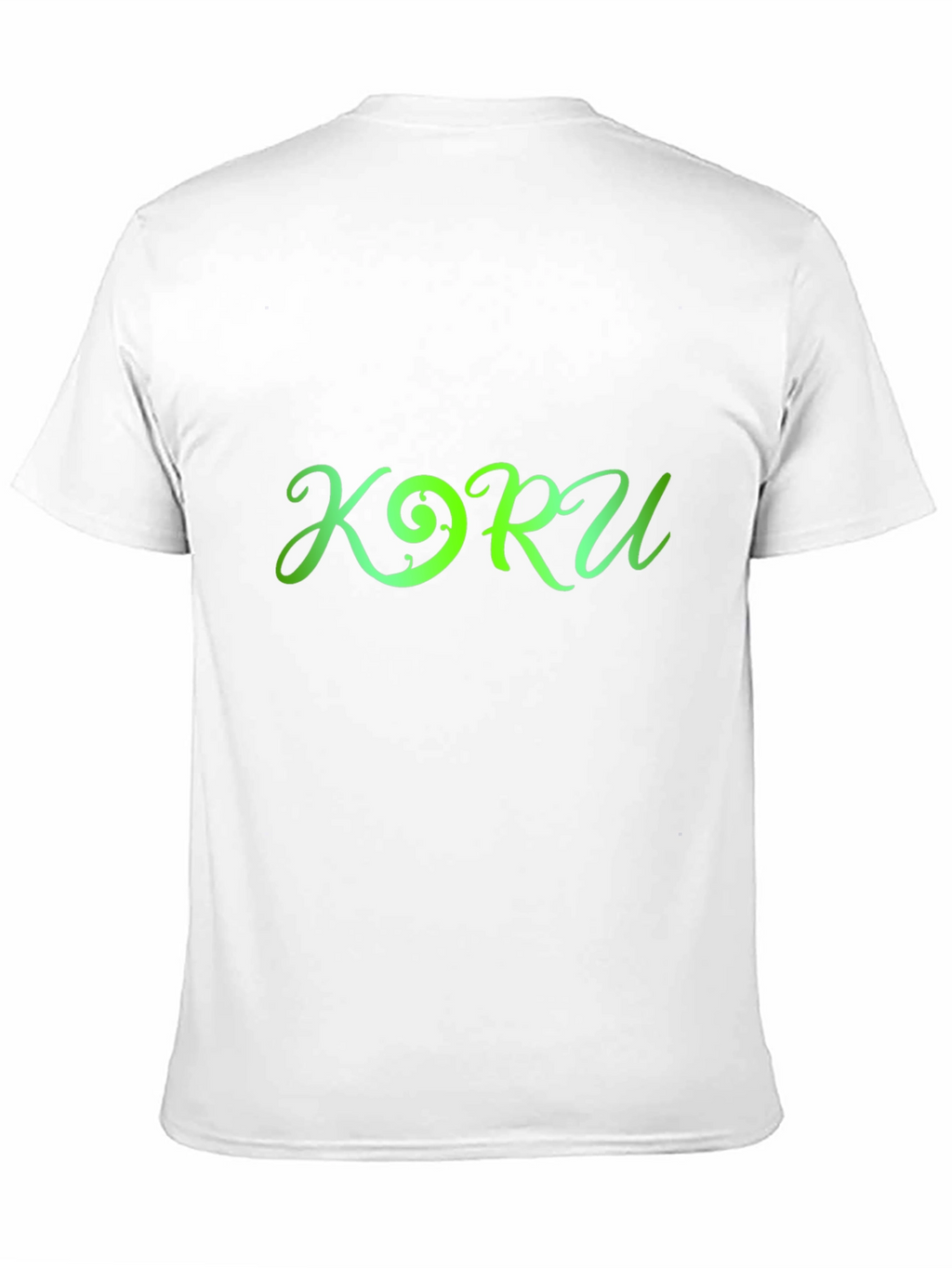 Koru Green Gradient Graphic Black T-Shirt
