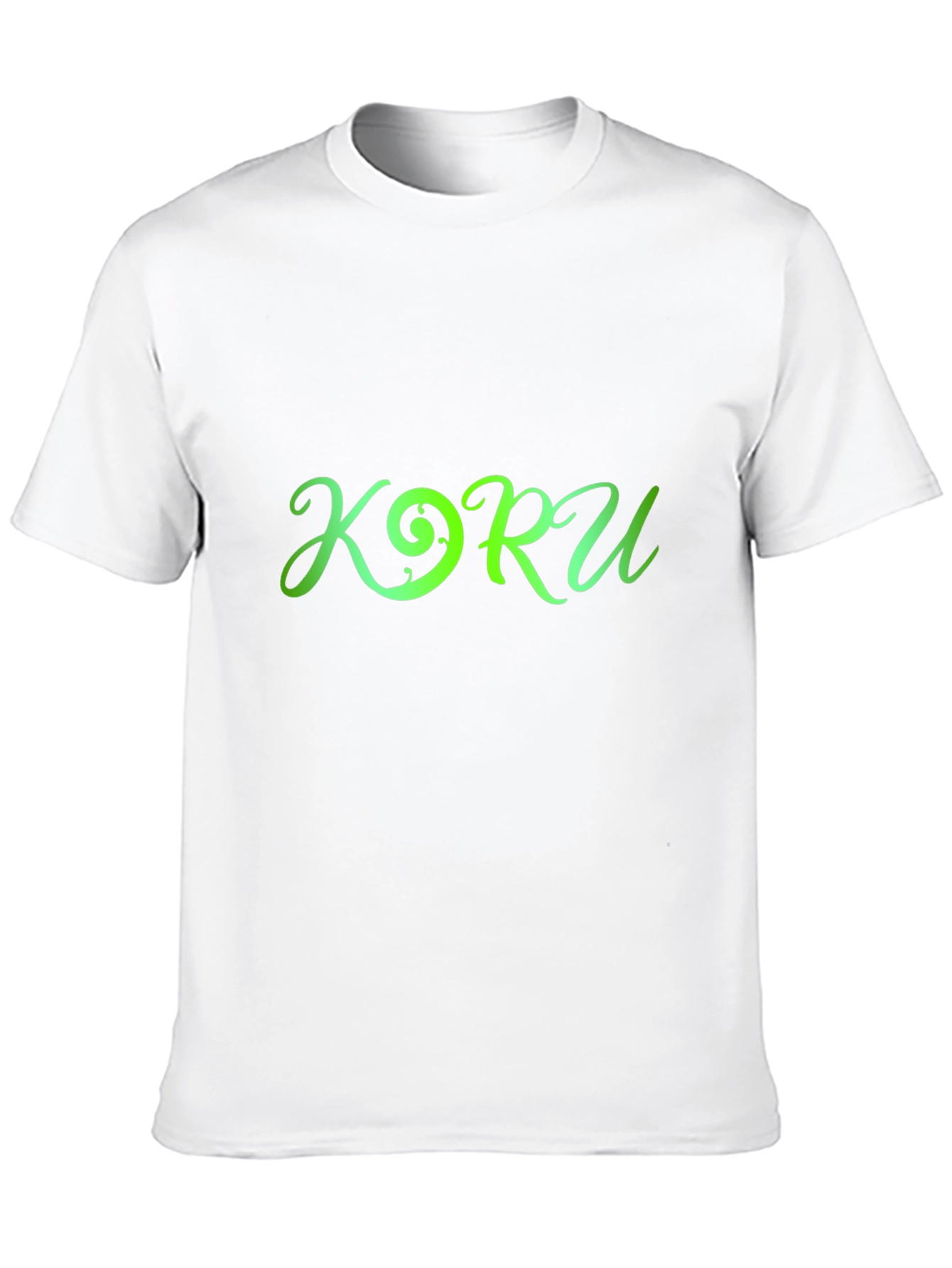 Koru Green Gradient Graphic Black T-Shirt