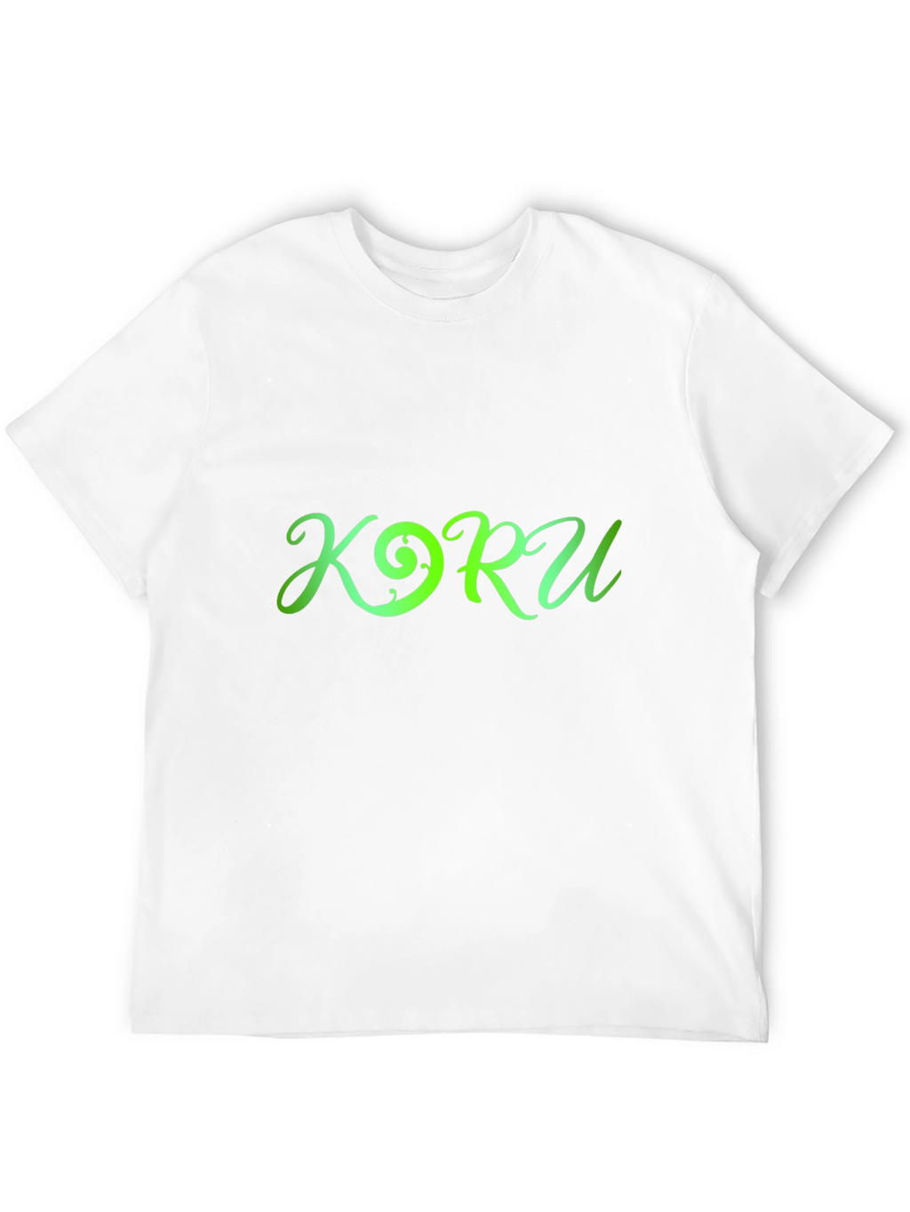 Koru Green Gradient Graphic Black T-Shirt