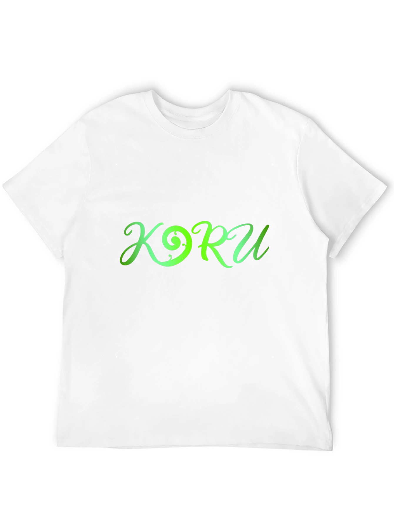 Koru Green Gradient Graphic Black T-Shirt