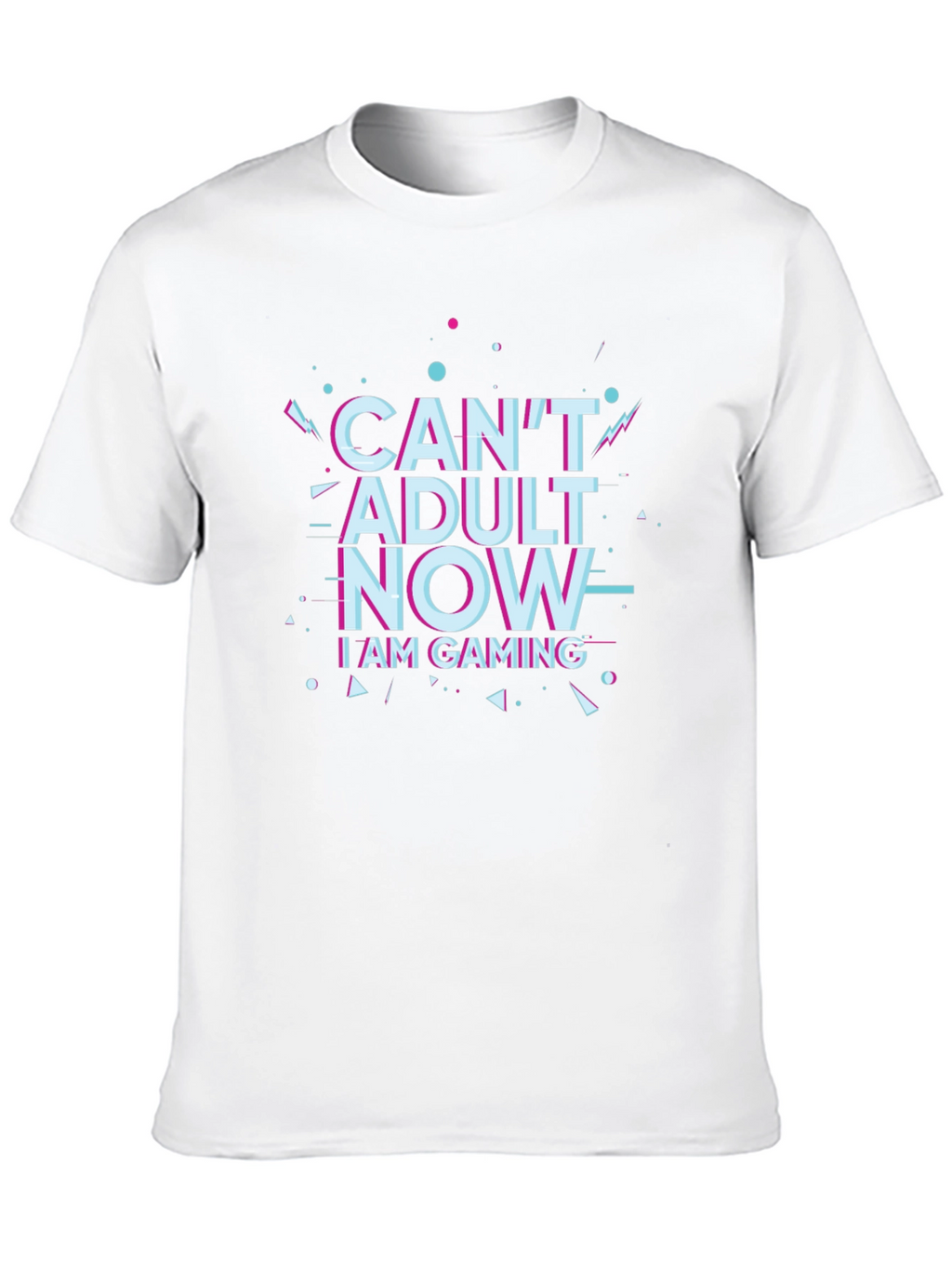 Cant Adult Now Gaming Black T-Shirt