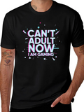 Cant Adult Now Gaming Black T-Shirt