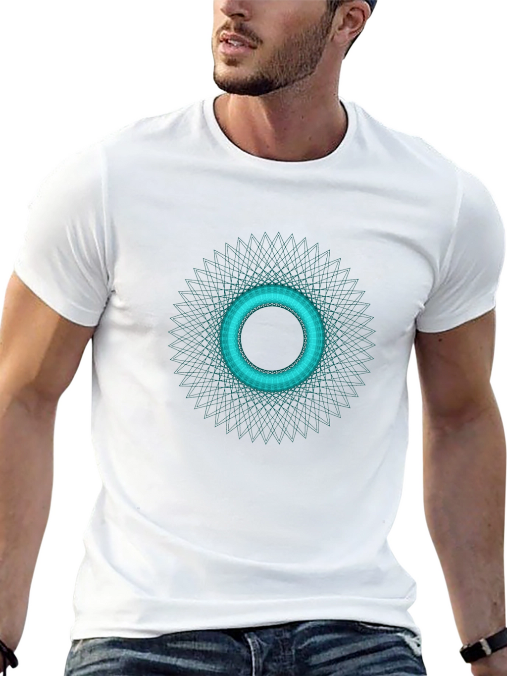 Geometric Circle Graphic T-Shirt - Modern Design