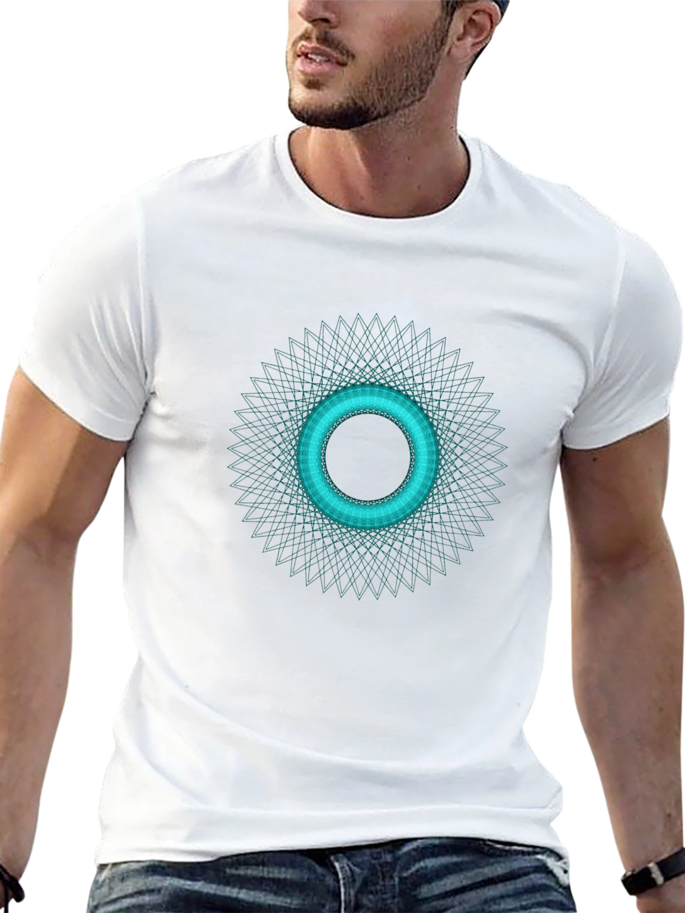 Geometric Circle Graphic T-Shirt - Modern Design