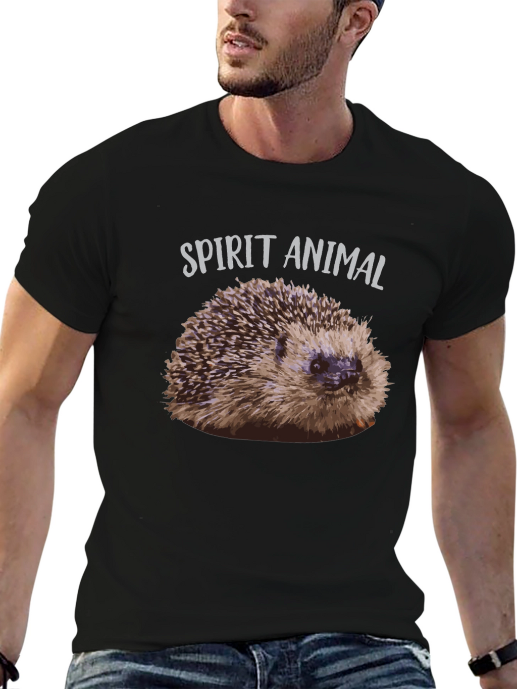 Hedgehog Spirit Animal Graphic T-Shirt