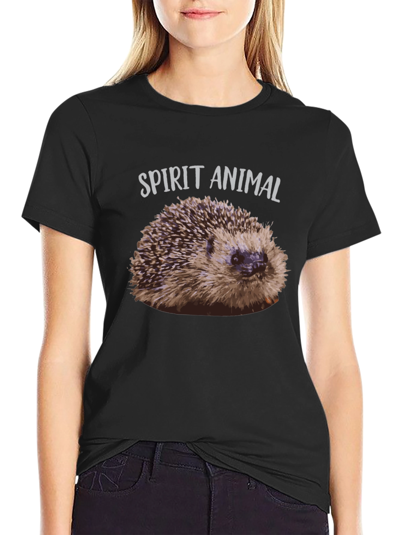 Hedgehog Spirit Animal Graphic T-Shirt