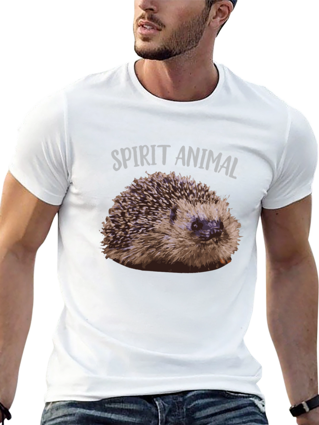 Hedgehog Spirit Animal Graphic T-Shirt