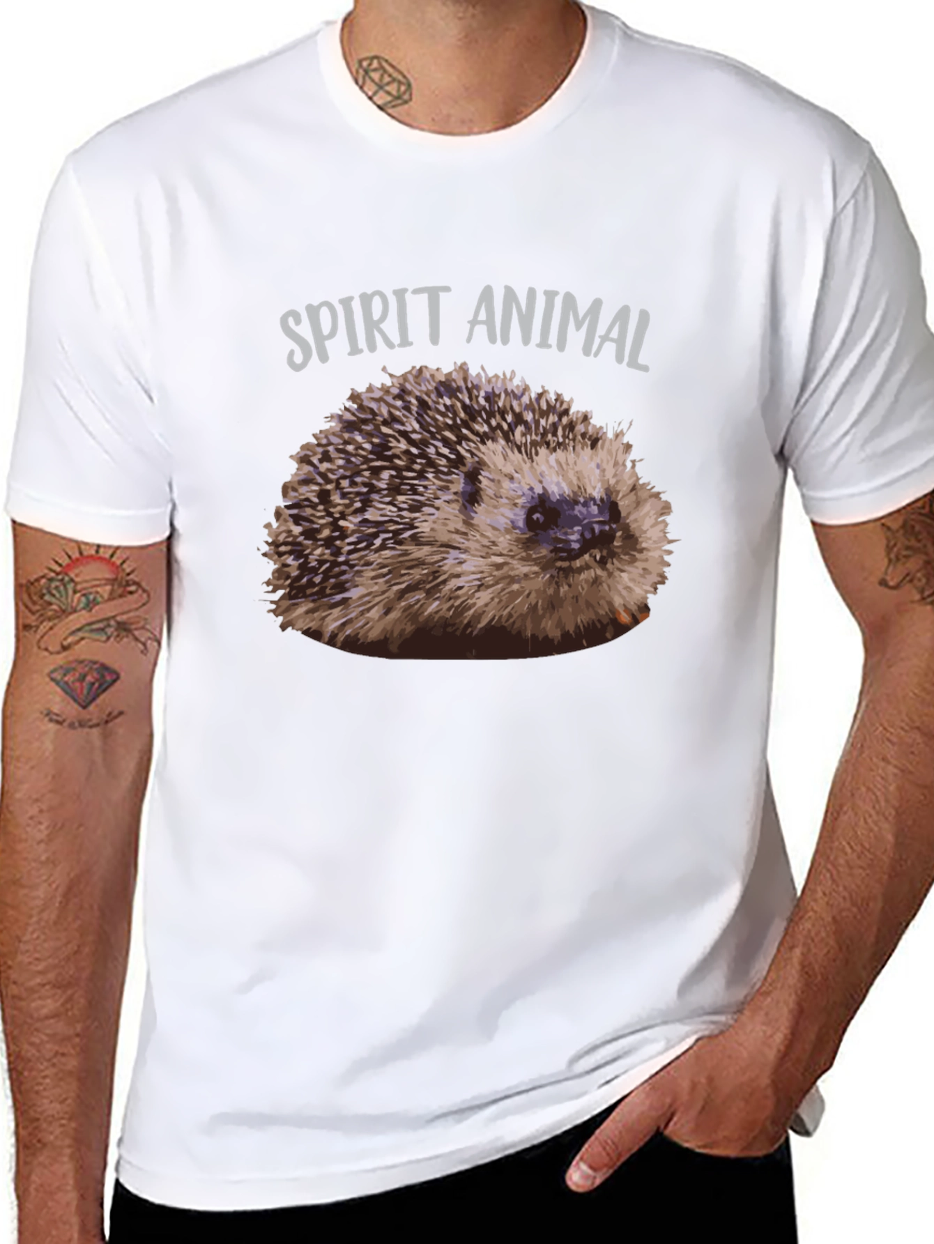 Hedgehog Spirit Animal Graphic T-Shirt