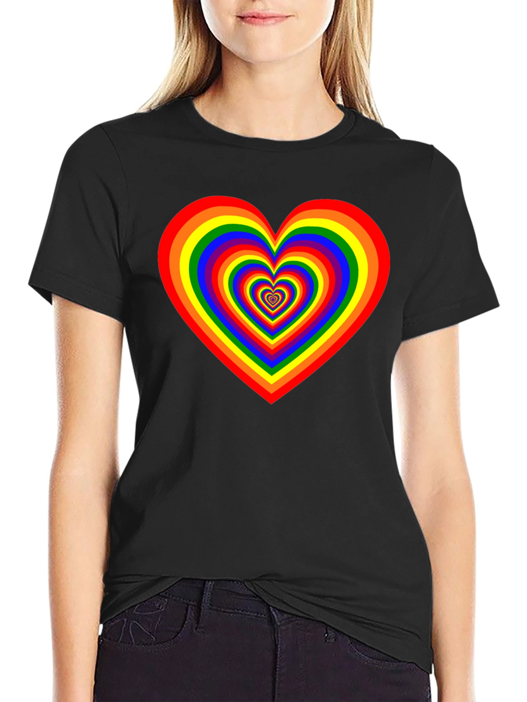 Rainbow Heart Graphic Tee - Pride Apparel