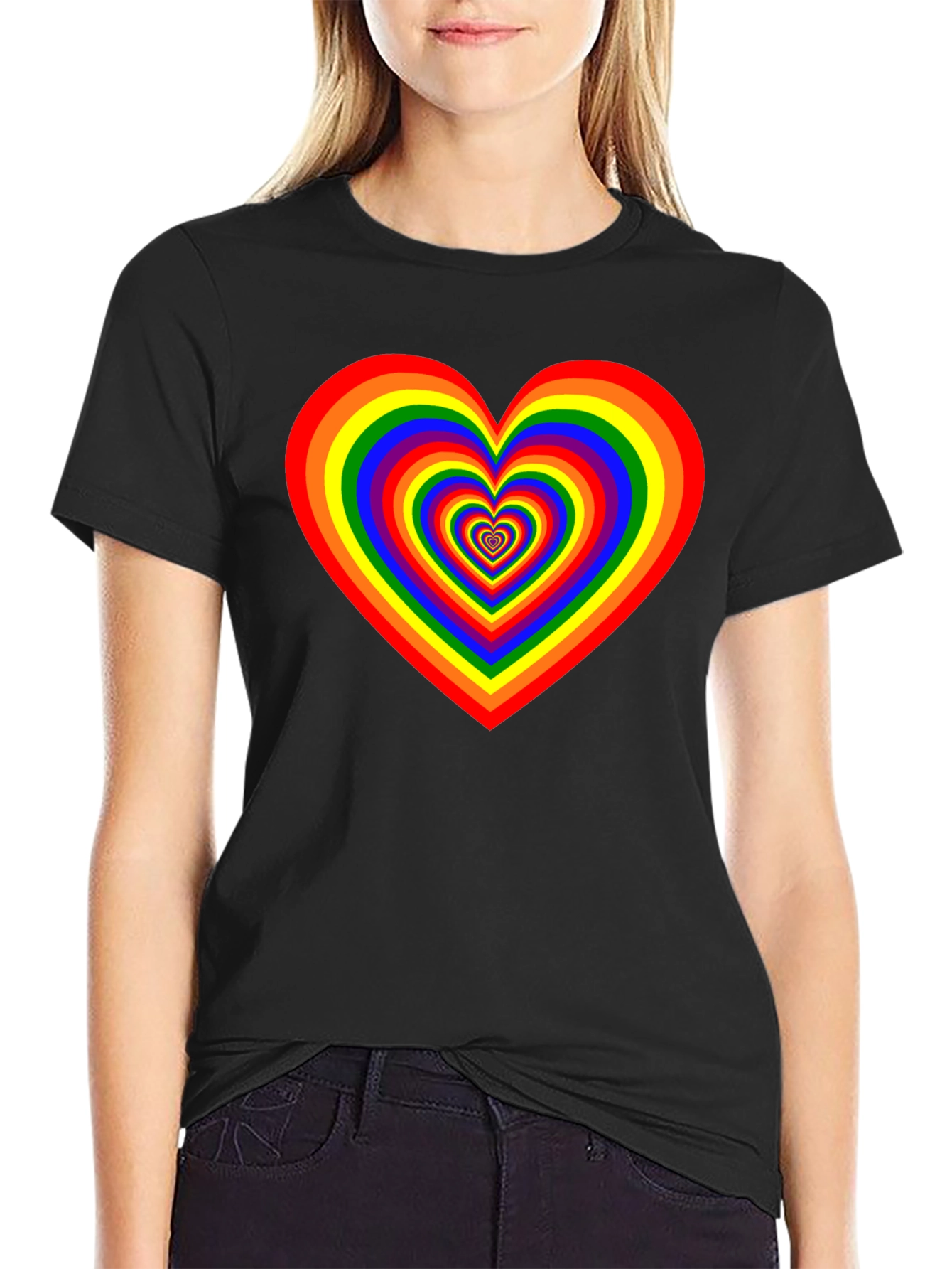 Rainbow Heart Graphic Tee - Pride Apparel