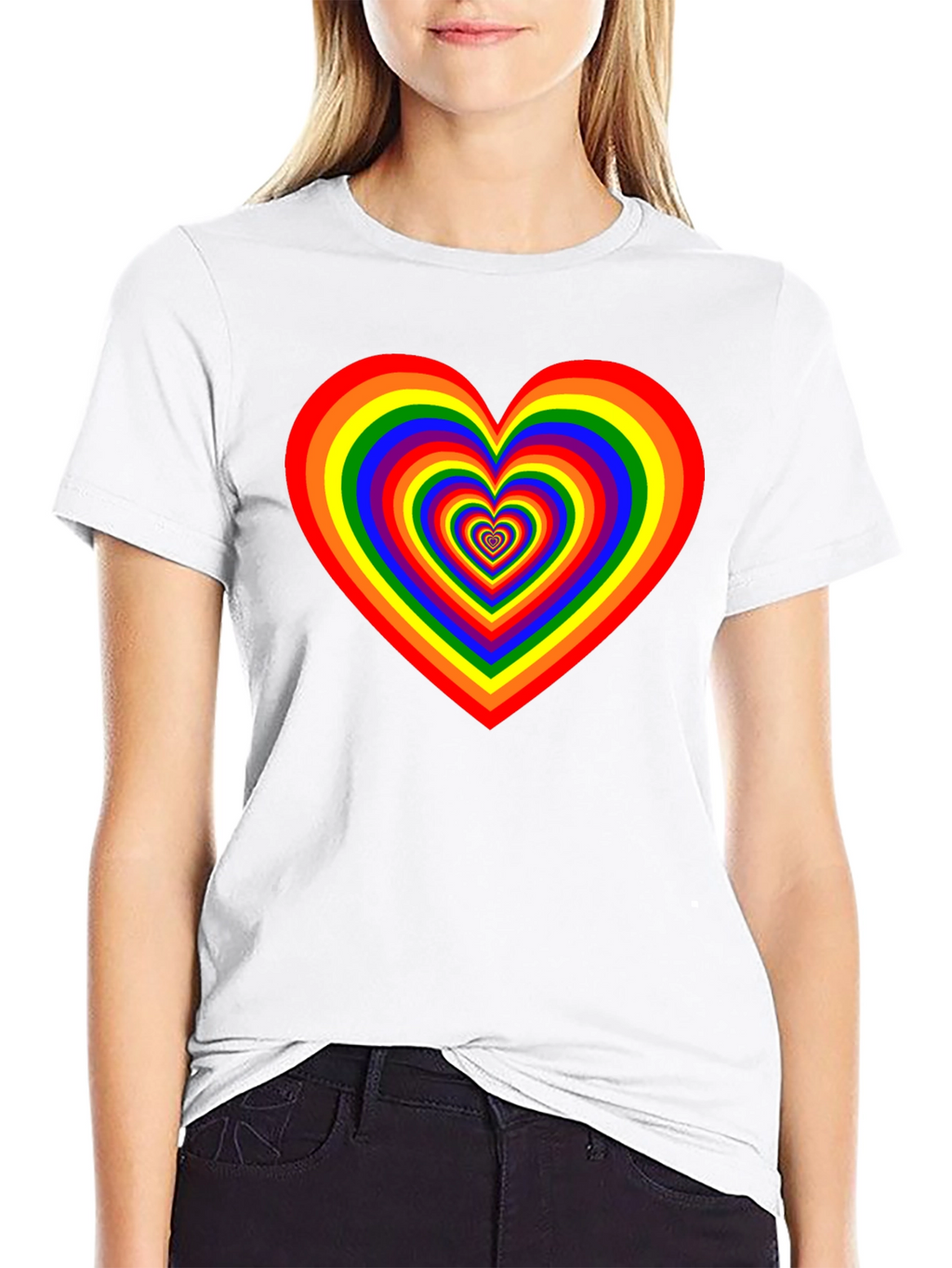 Rainbow Heart Graphic Tee - Pride Apparel
