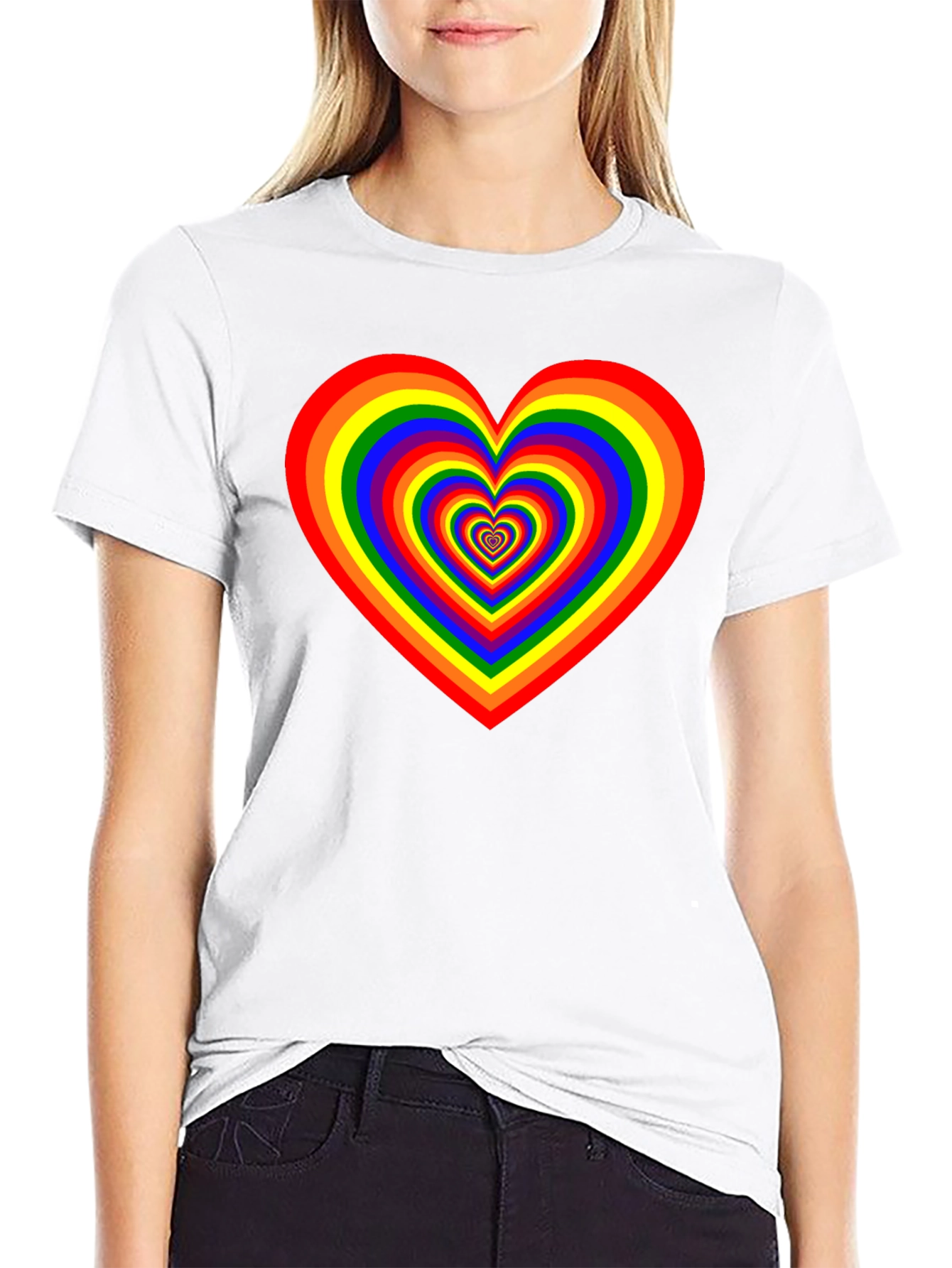 Rainbow Heart Graphic Tee - Pride Apparel