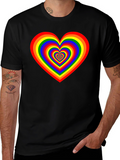 Rainbow Heart Graphic Tee - Pride Apparel