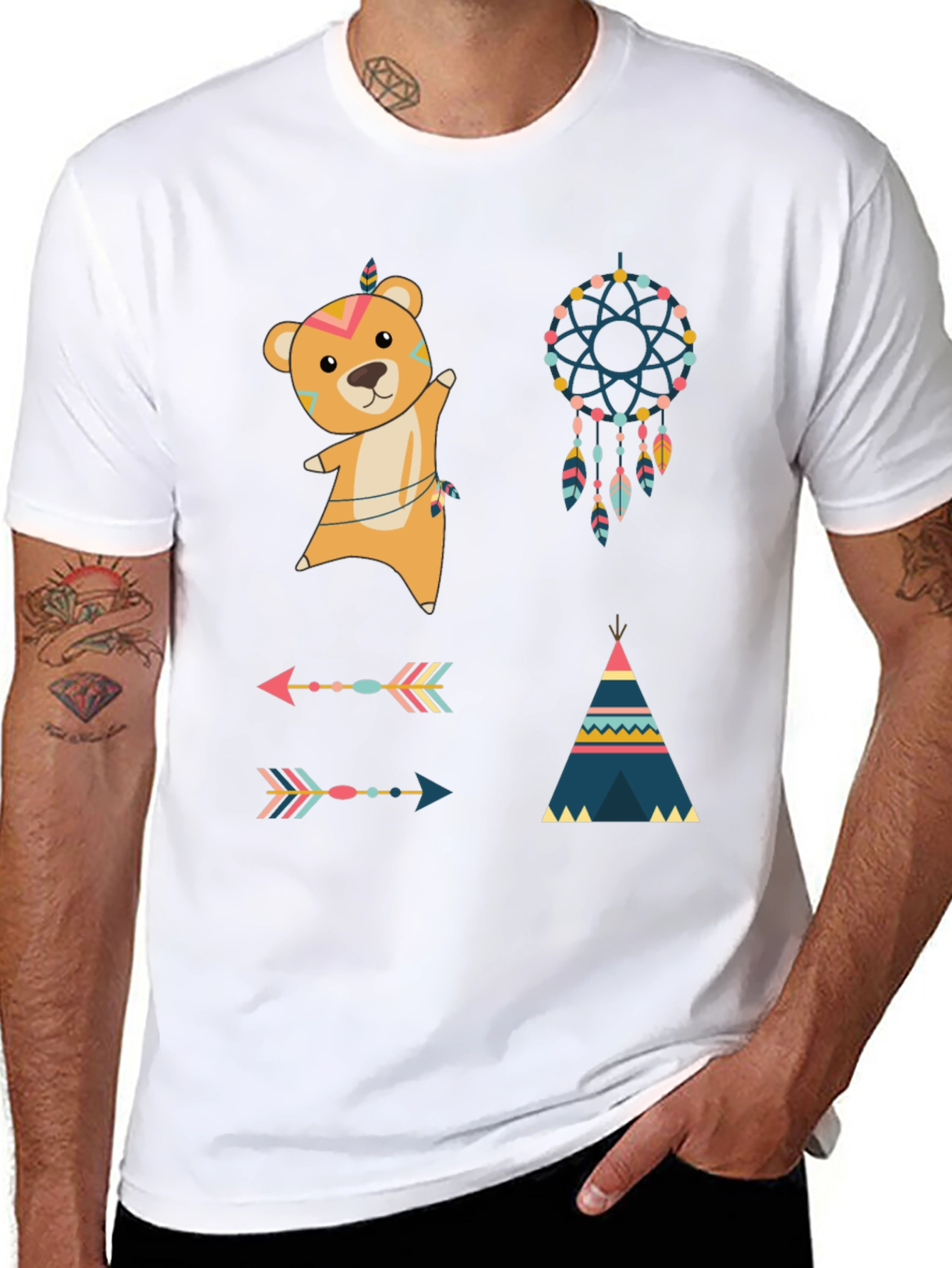 Tribal Bear Graphic Tee
