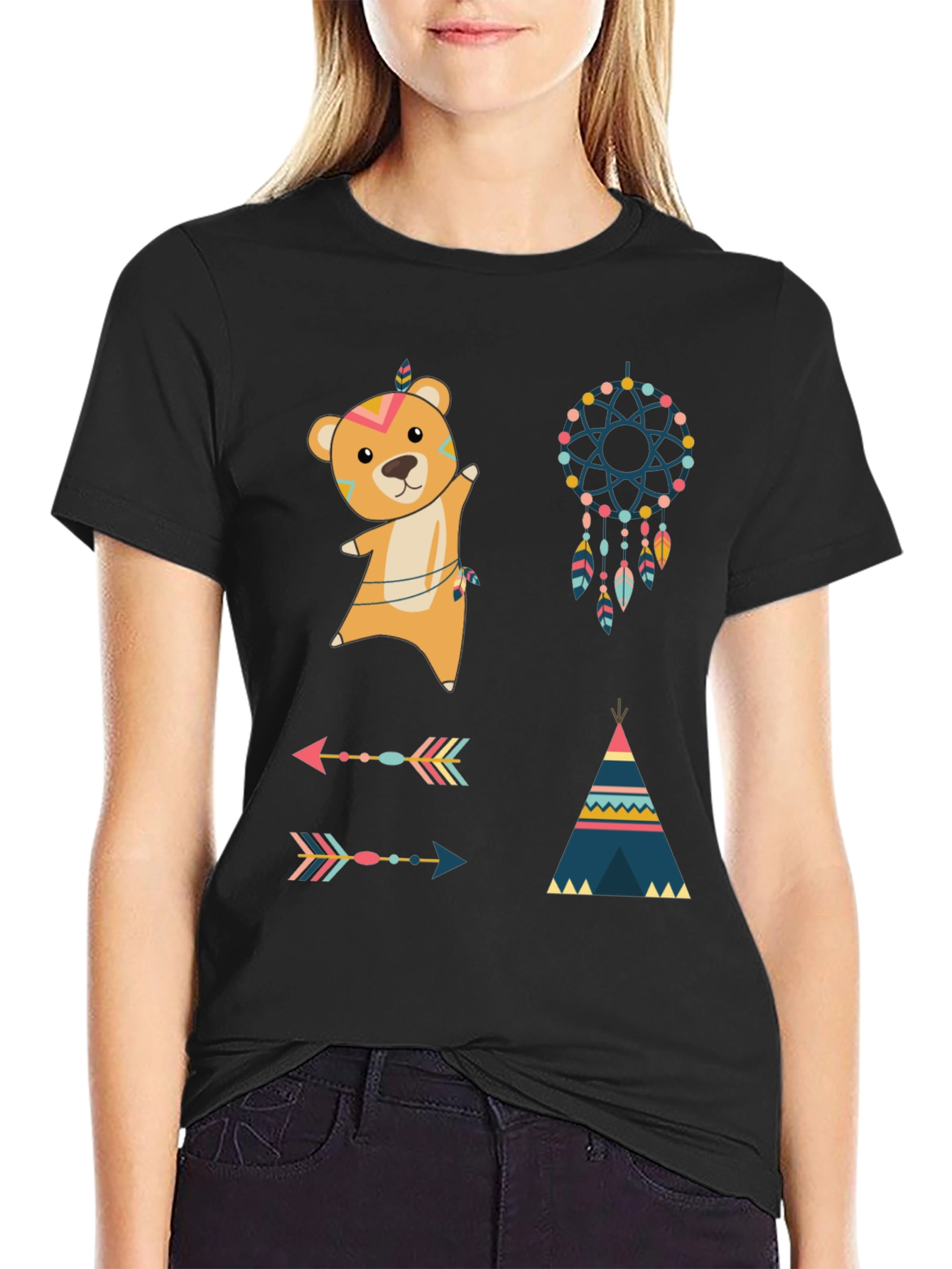 Tribal Bear Graphic Tee