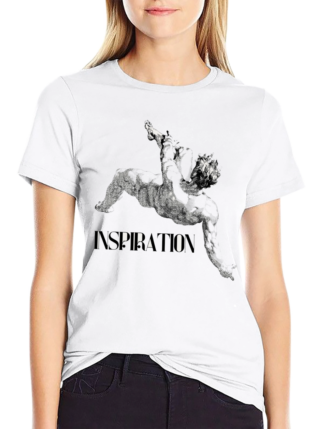 Inspiration Graphic Print Black T-Shirt