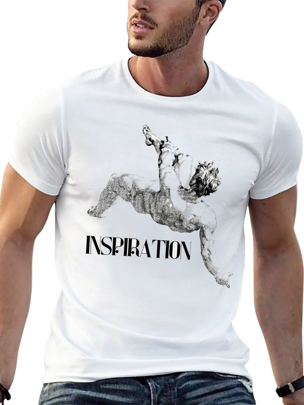 Inspiration Graphic Print Black T-Shirt