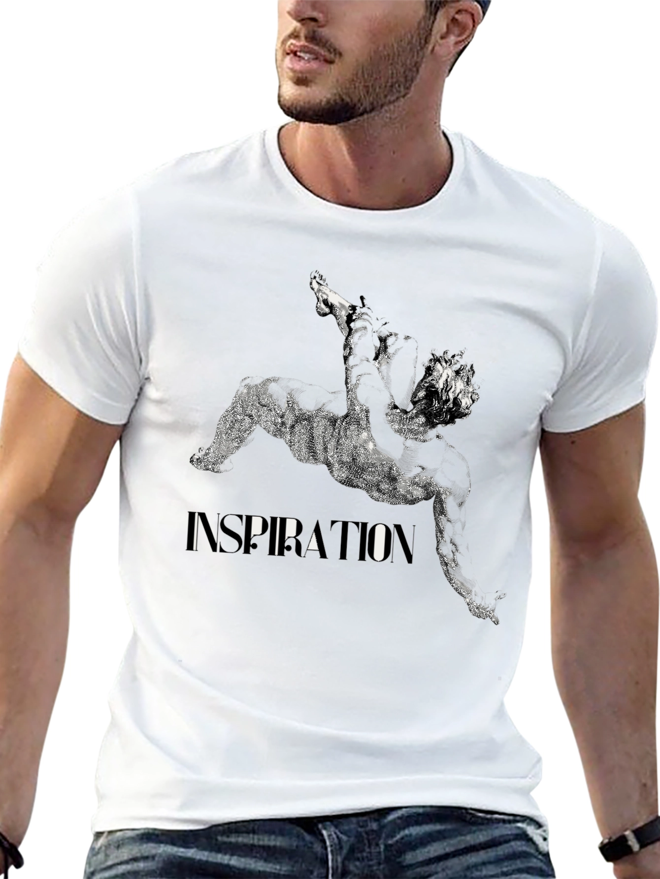 Inspiration Graphic Print Black T-Shirt