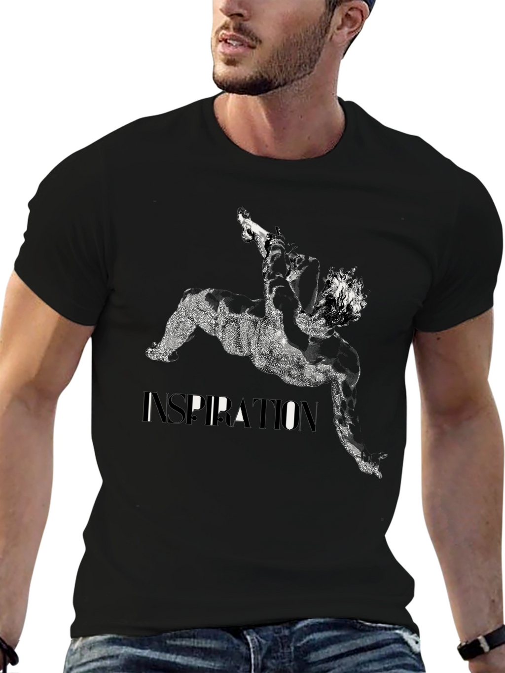 Inspiration Graphic Print Black T-Shirt