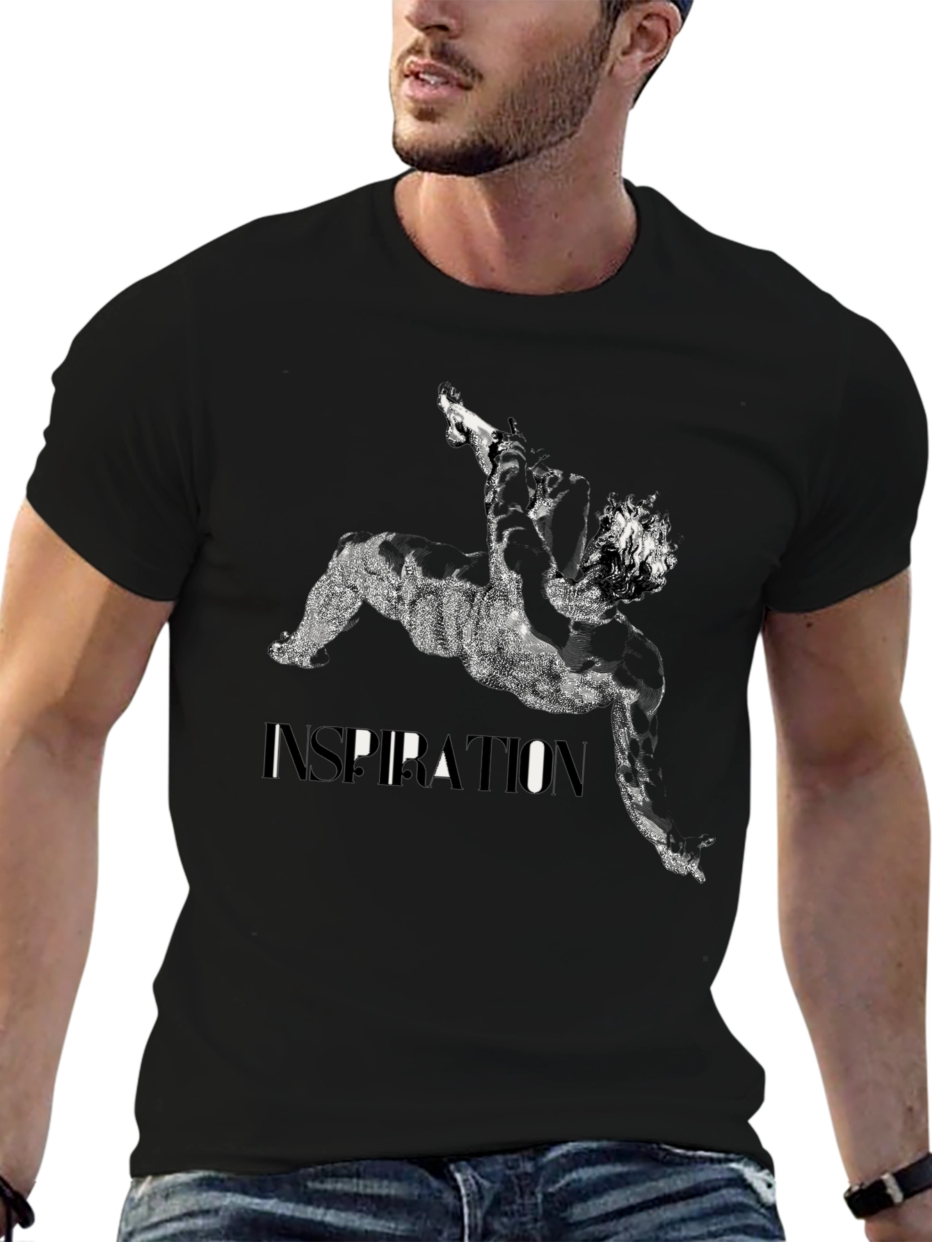 Inspiration Graphic Print Black T-Shirt