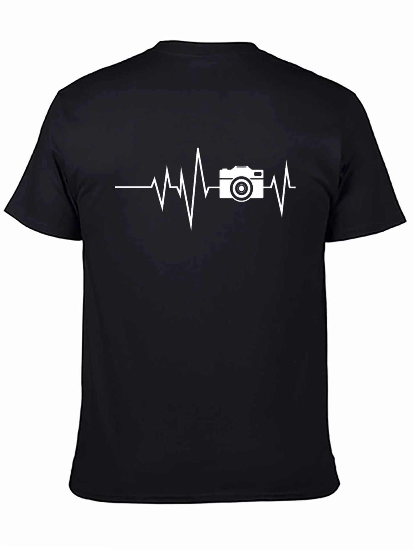 Photographer Heartbeat T-Shirt - Black