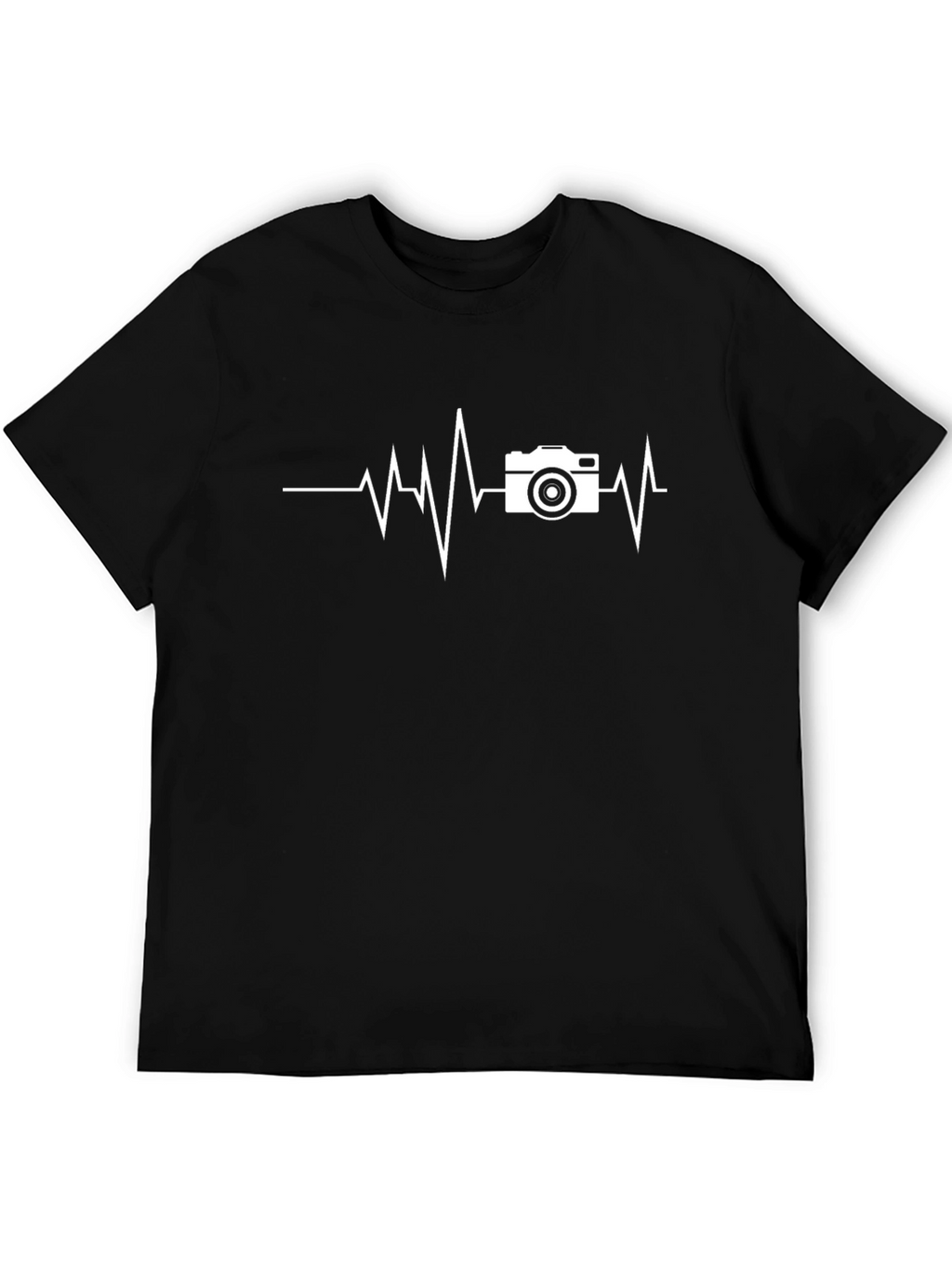 Photographer Heartbeat T-Shirt - Black
