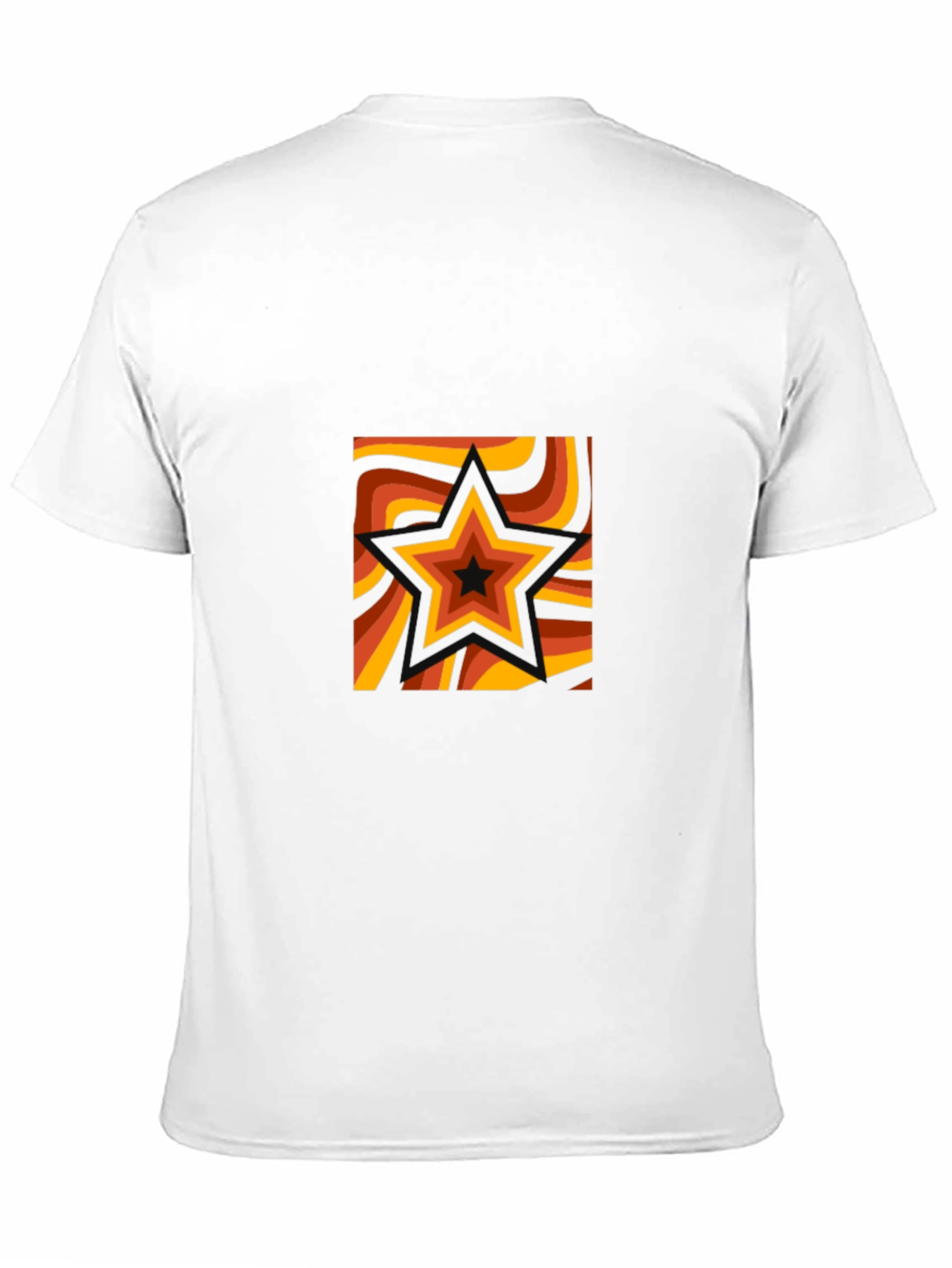 Retro Star Graphic Tee - Black Cotton T-Shirt