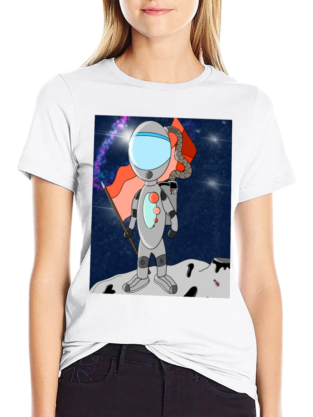 Astronaut Cartoon Graphic Tee
