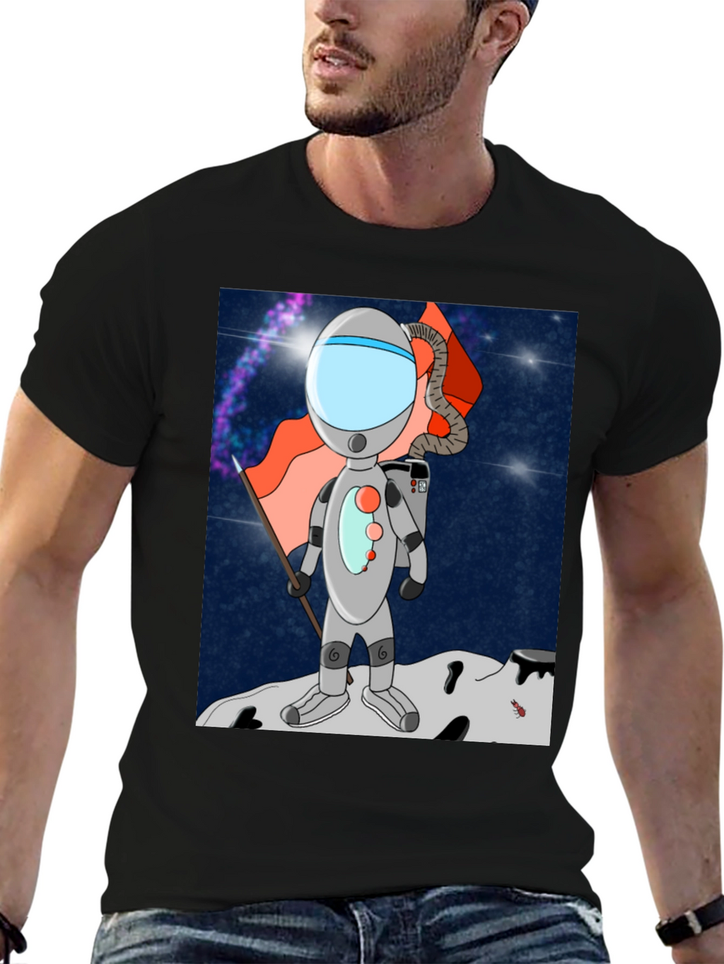 Astronaut Cartoon Graphic Tee