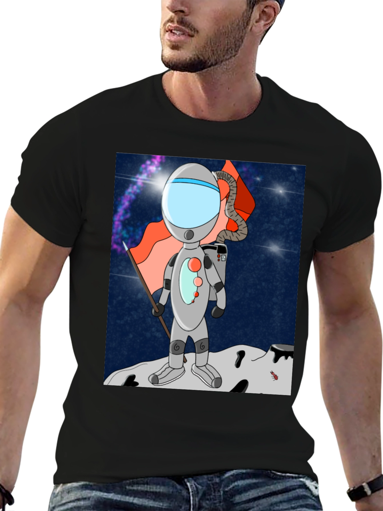 Astronaut Cartoon Graphic Tee