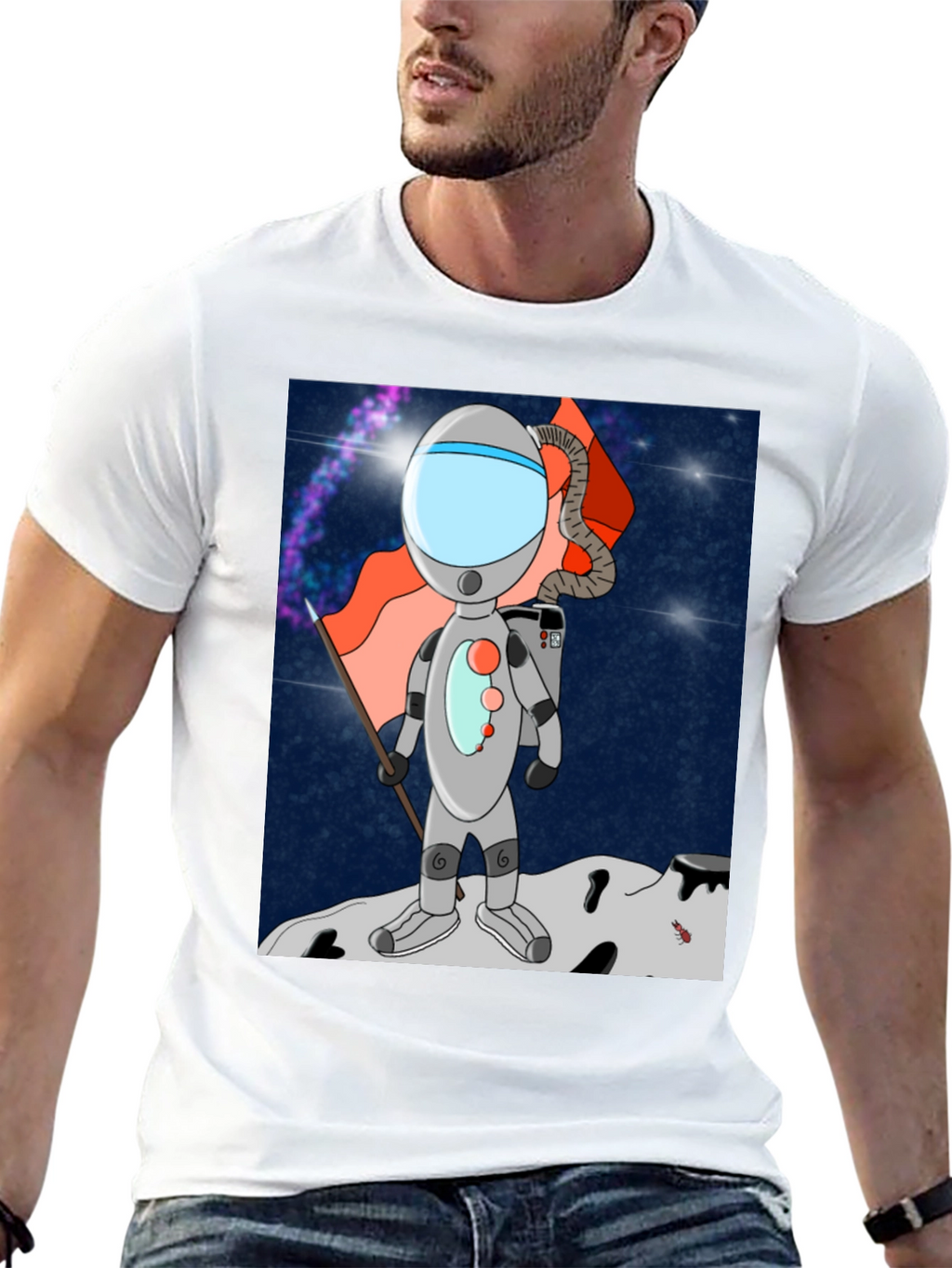 Astronaut Cartoon Graphic Tee