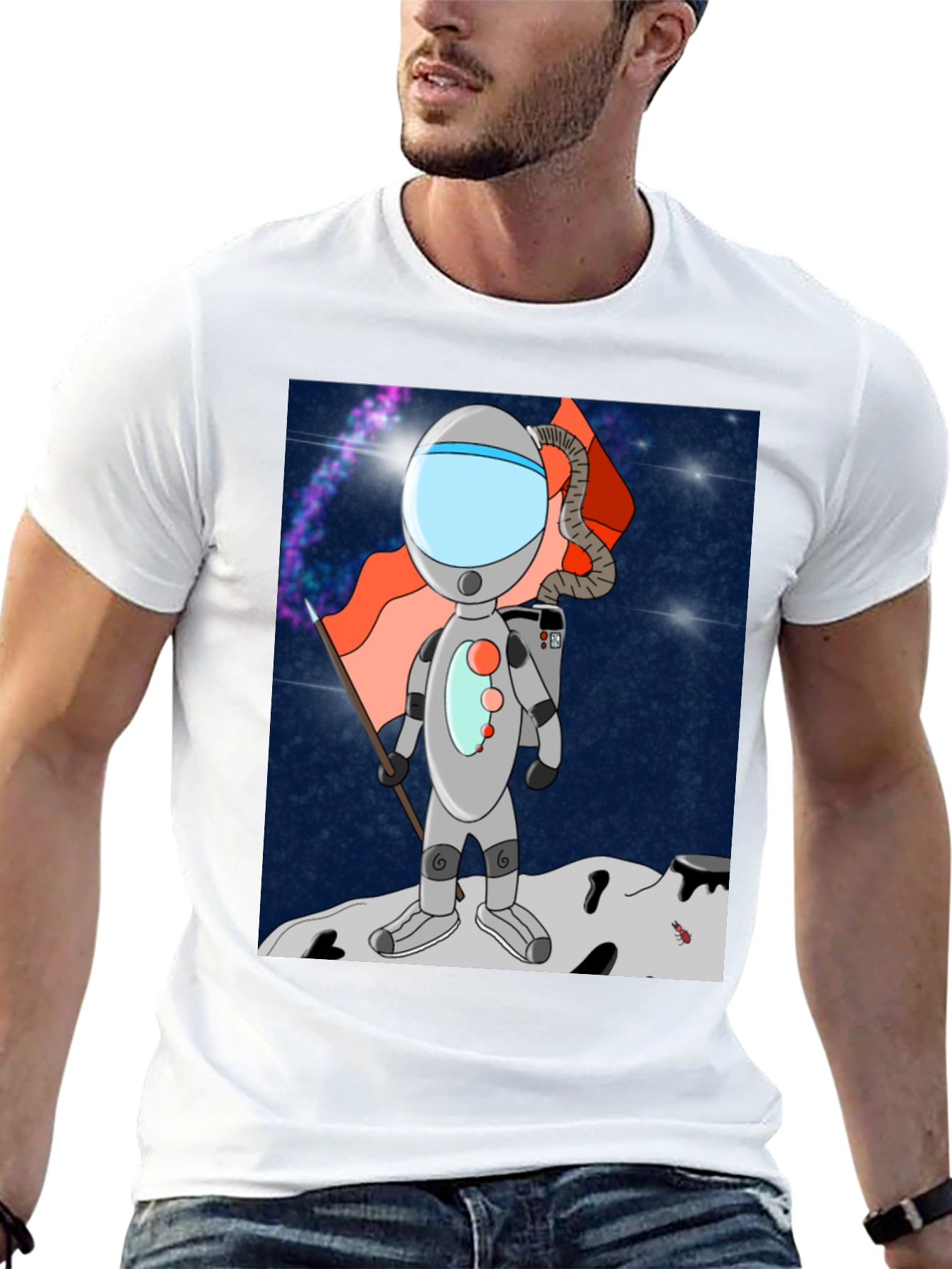 Astronaut Cartoon Graphic Tee