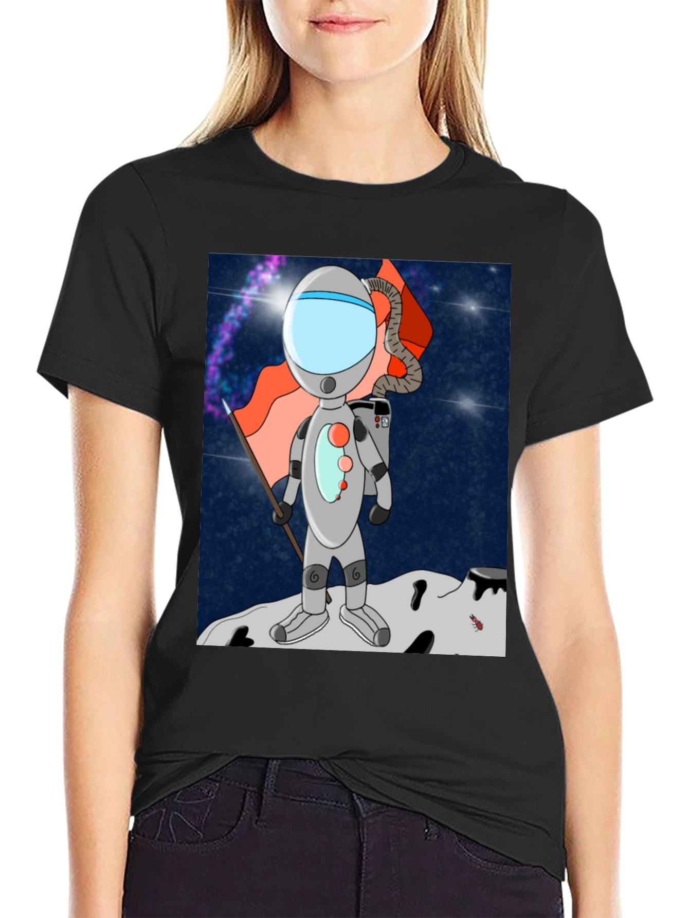 Astronaut Cartoon Graphic Tee