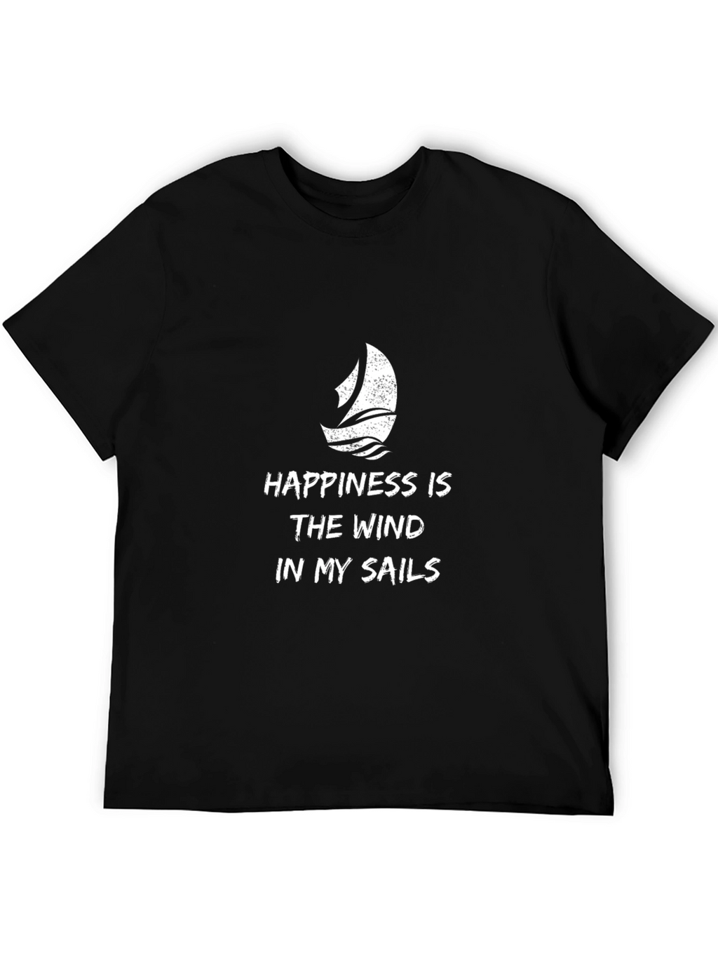 Sailboat Graphic T-Shirt - Happiness in the Wind