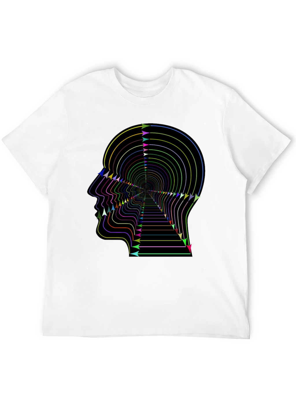 Optical Illusion Arrow Head Black T-Shirt