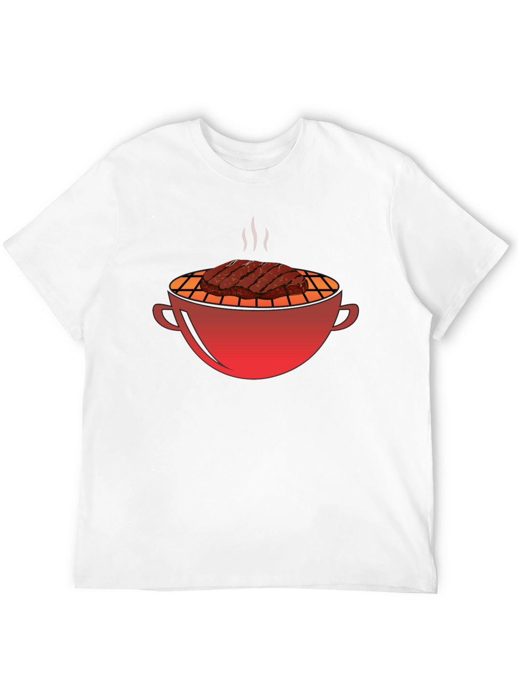 BBQ Grill & Steak Graphic T-Shirt - Black