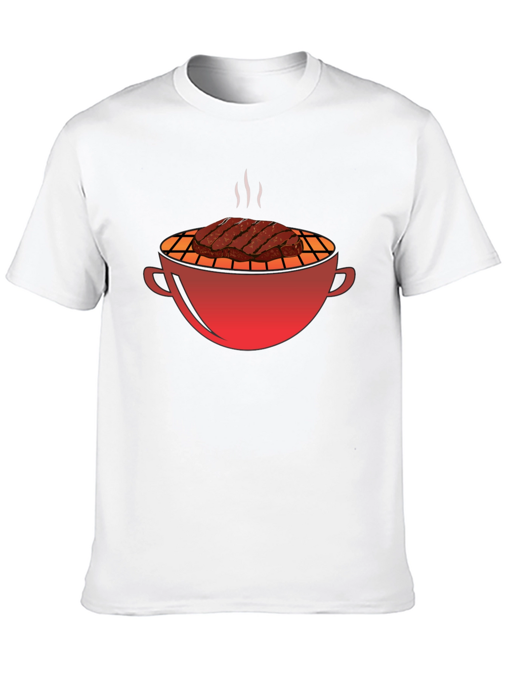 BBQ Grill & Steak Graphic T-Shirt - Black